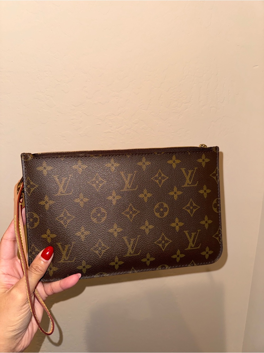 Louis Vuitton Neverful Canvas Wristlet.